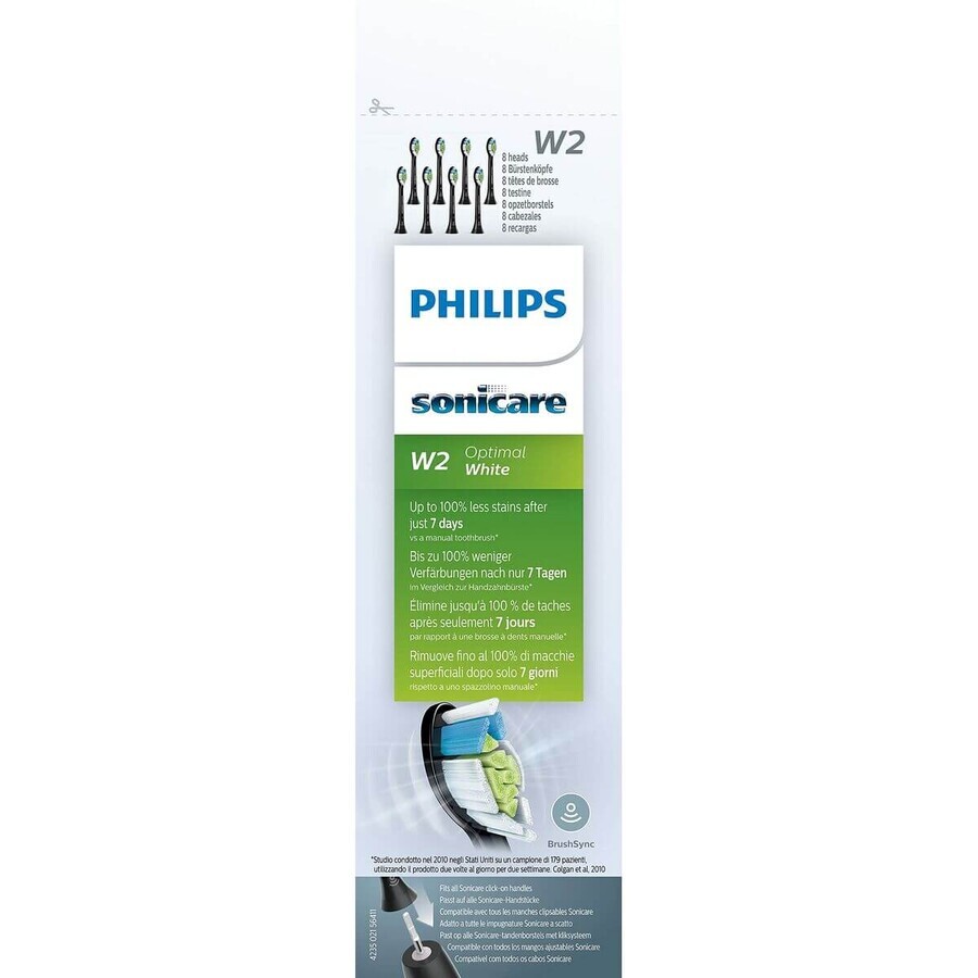 Ersatzkopf Sonicare W2 Optimal Philips HX6068/13 Schwarz 8 Stück Ersatzkopf Sonicare W2 Optimal Philips HX6068/13 Schwarz 8 Stück
