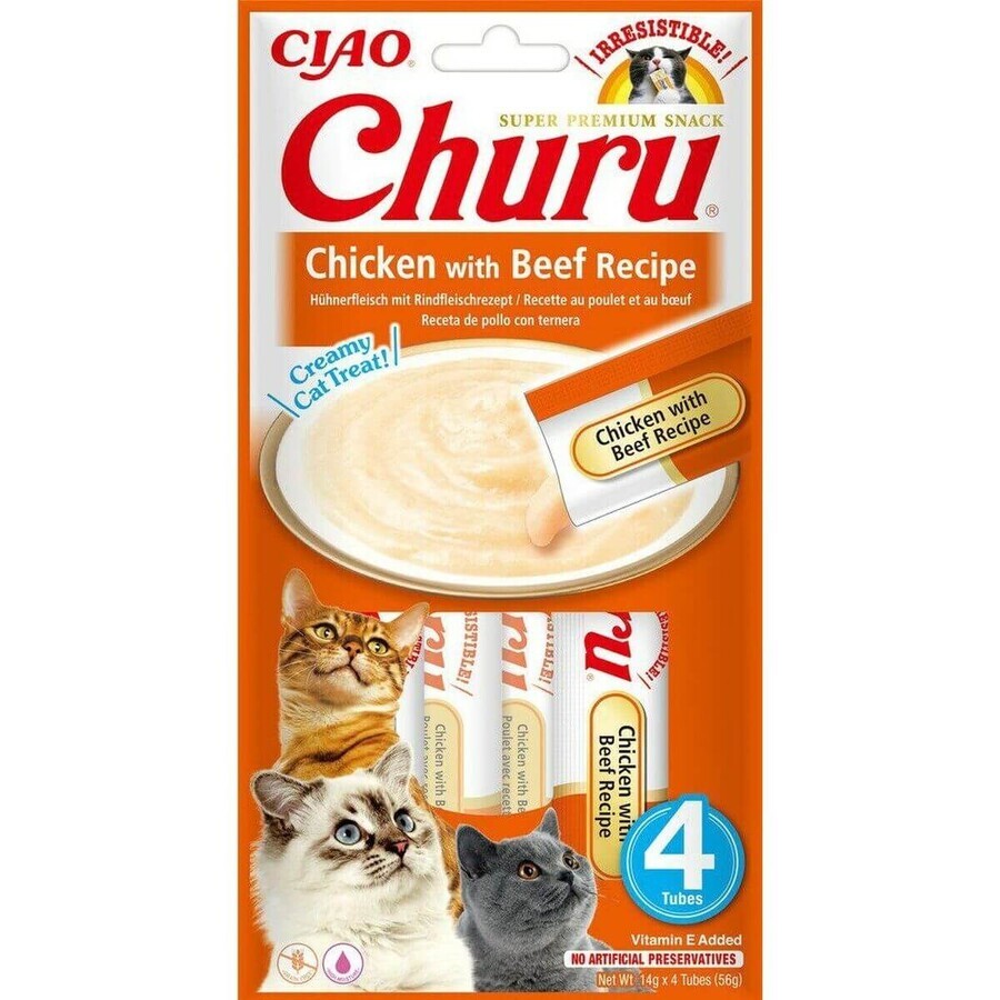 Buy Snack for Cats Inaba Churu 4 x 14 g Chicken Veal Snack for Cats Inaba Churu 4 x 14 g Chicken Veal