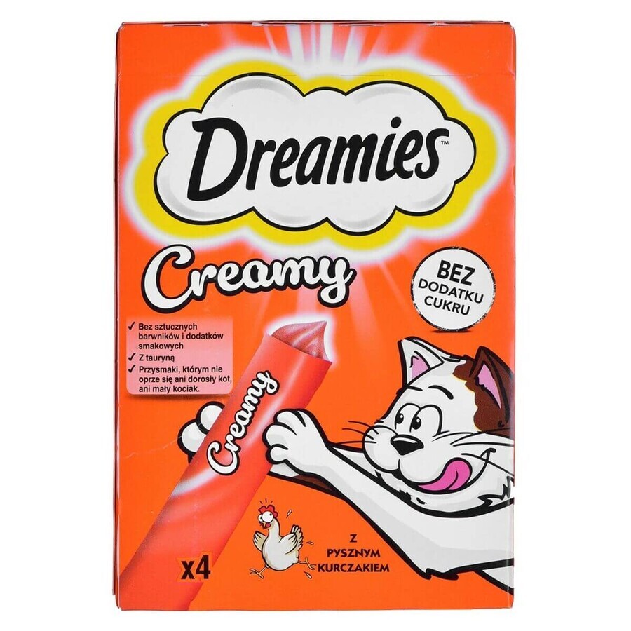 Snack for Cats Dreamies Creamy 4 x 10 g Pui