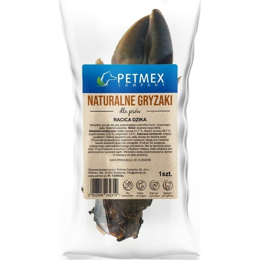 Snack voor honden Petmex Wild boar hoof 300 g