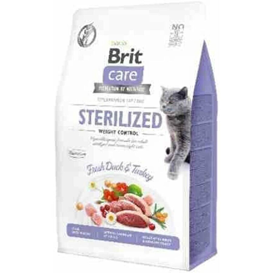 Mâncare pentru pisici Brit Care Grain-Free Sterilized Weight Control Adult Curcan Rață 400 g