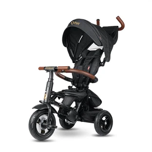 Triciclo plegable Rito Deluxe, 10 meses+, Negro, Qplay