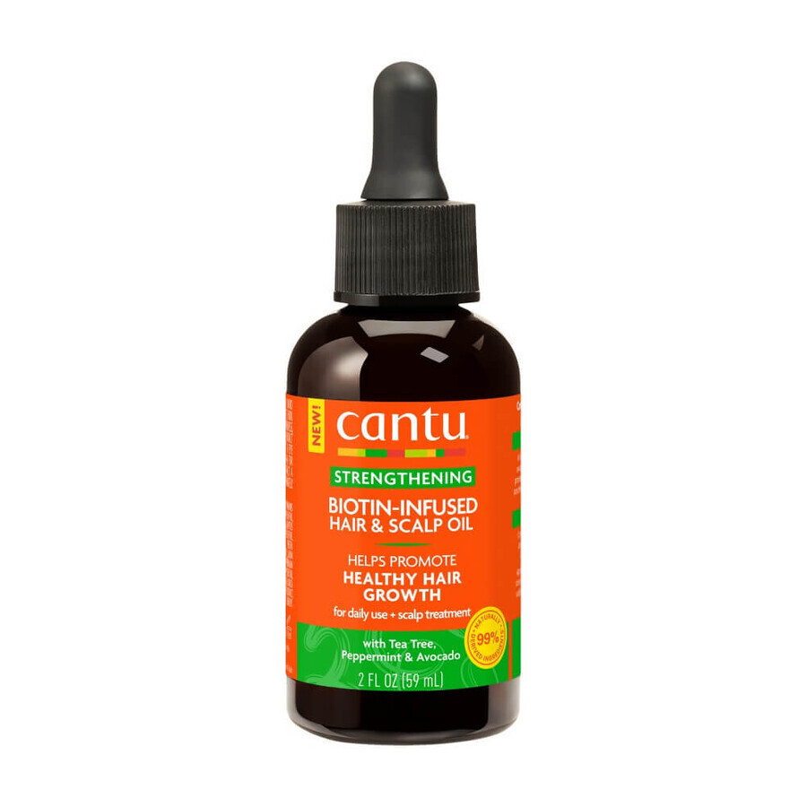 Aceite para cabello y cuero cabelludo con biotina, infusión de romero, té verde y aguacate, 59 ml, Cantu