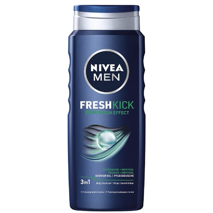 Cumpără Nivea Men, Fresh Kick, Gel de duș, 500ml Nivea Men, Fresh Kick, Gel de duș, 500ml