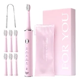 Cepillo eléctrico + 6 cabezales, Rosa, J40, JTF Sonic