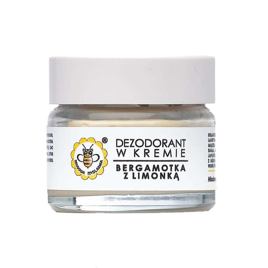 Miodowa Mydlarnia Minideodorant in crème Bergamot met Limoen, 20 g