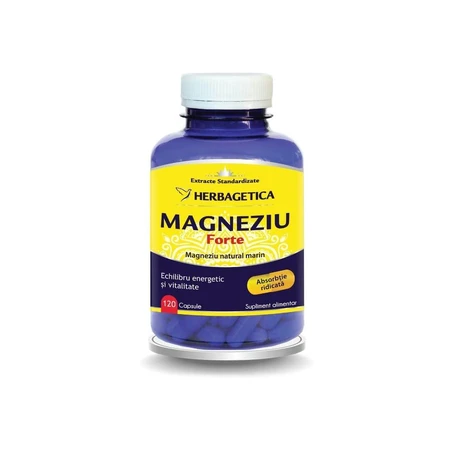 Magnesio fuerte, 120 cápsulas, Herbagetica
