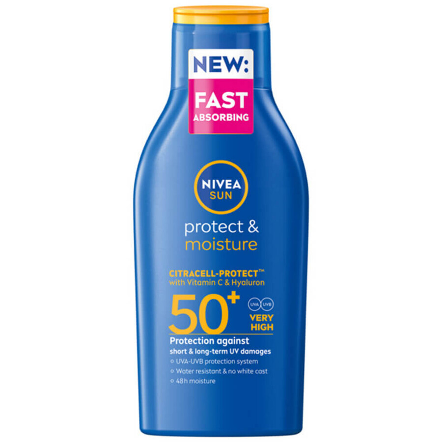 Feuchtigkeitsspendende Lotion SPF50+ Schutz & Feuchtigkeit Sonne, 100 ml, Nivea