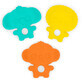 Set of 3 teething toys with textures, 3 months+, Gummy Buddies, Bright Starts