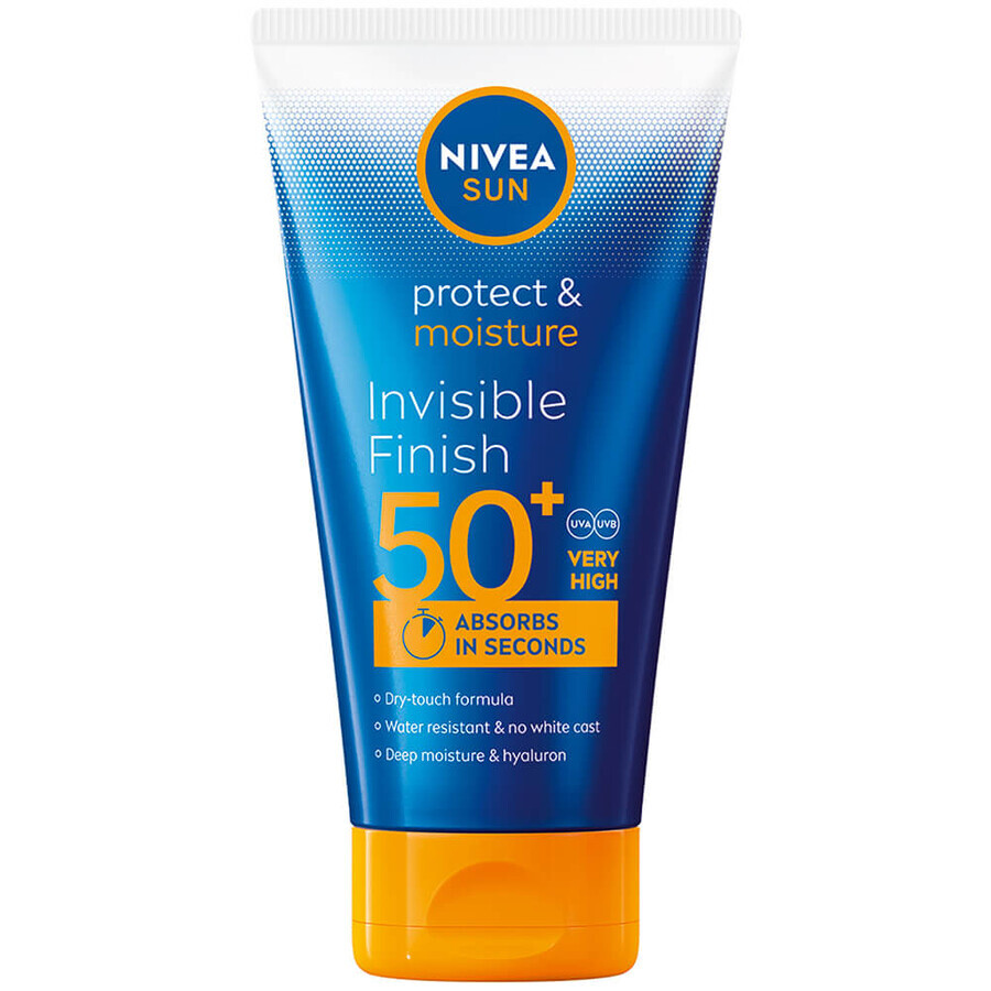 Lotion Invisible Finish SPF50+ Protect & Moisture Sun, 150 ml, Nivea