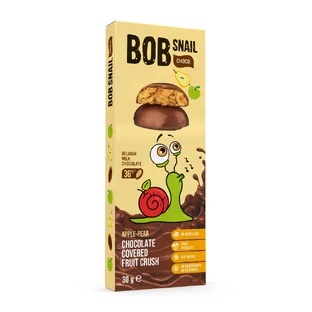 Fruchtsnack mit belgischer Schokolade, Meer und Birne, 30 g, Bob Snail