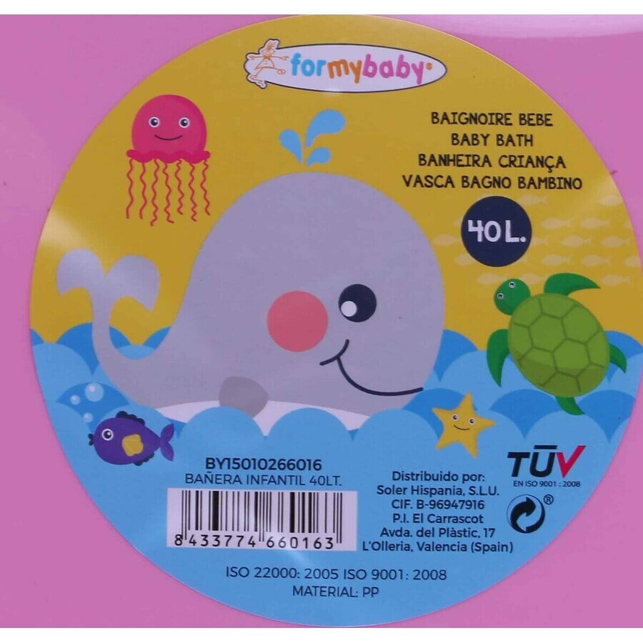 Bathtub For my Baby (6 Units) (40 l) (85 x 49 x 23,5 cm)
