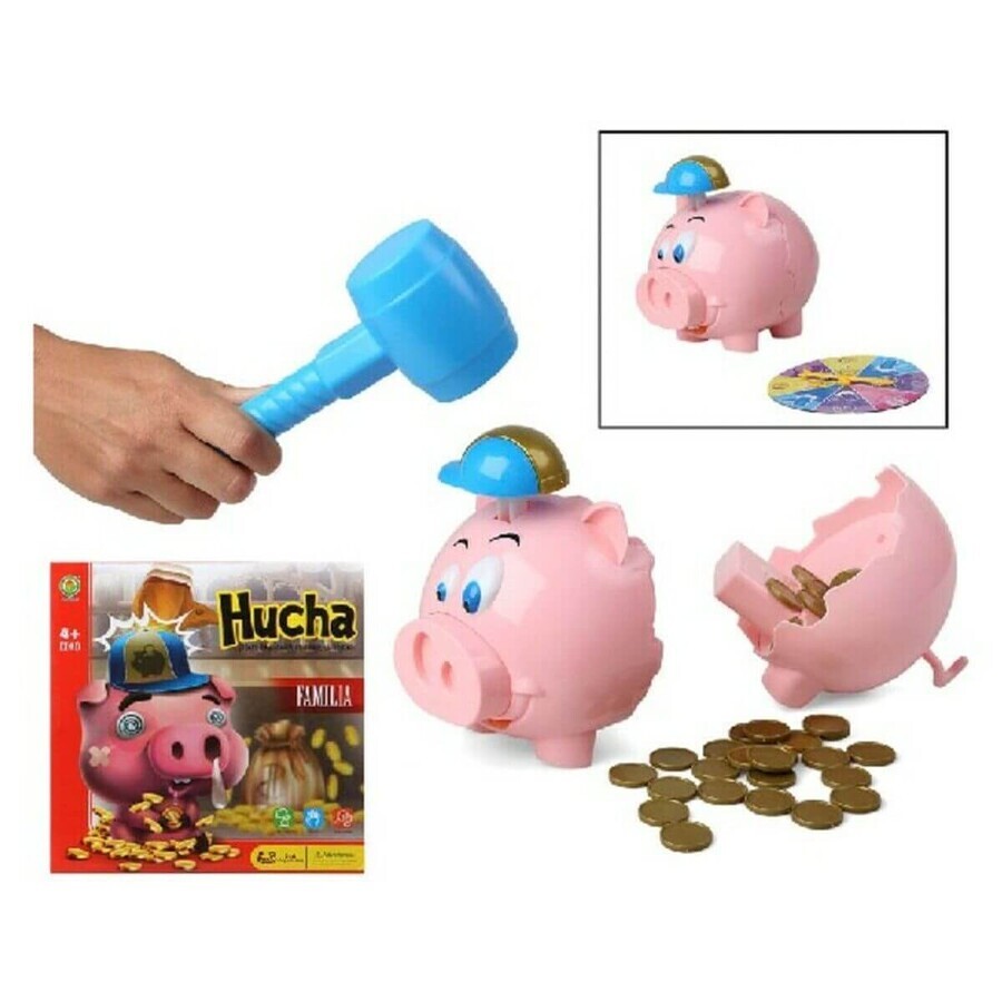 Educatief Spel Piggy bank Spaans Roze (27 x 27 cm)