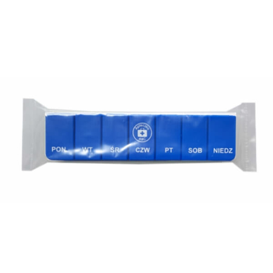 First-aid kit ABC Weekly cassette for one time of day blue, 1 piece