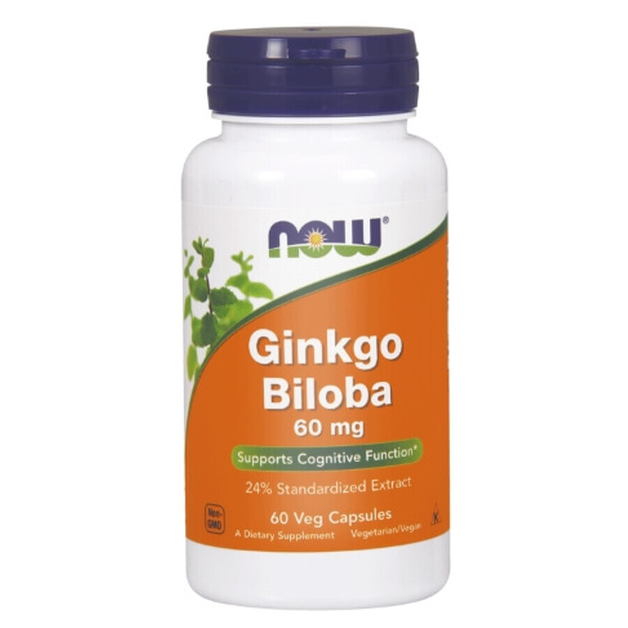 Now Foods, Ginkog Biloba, 60mg, 60 capsule
