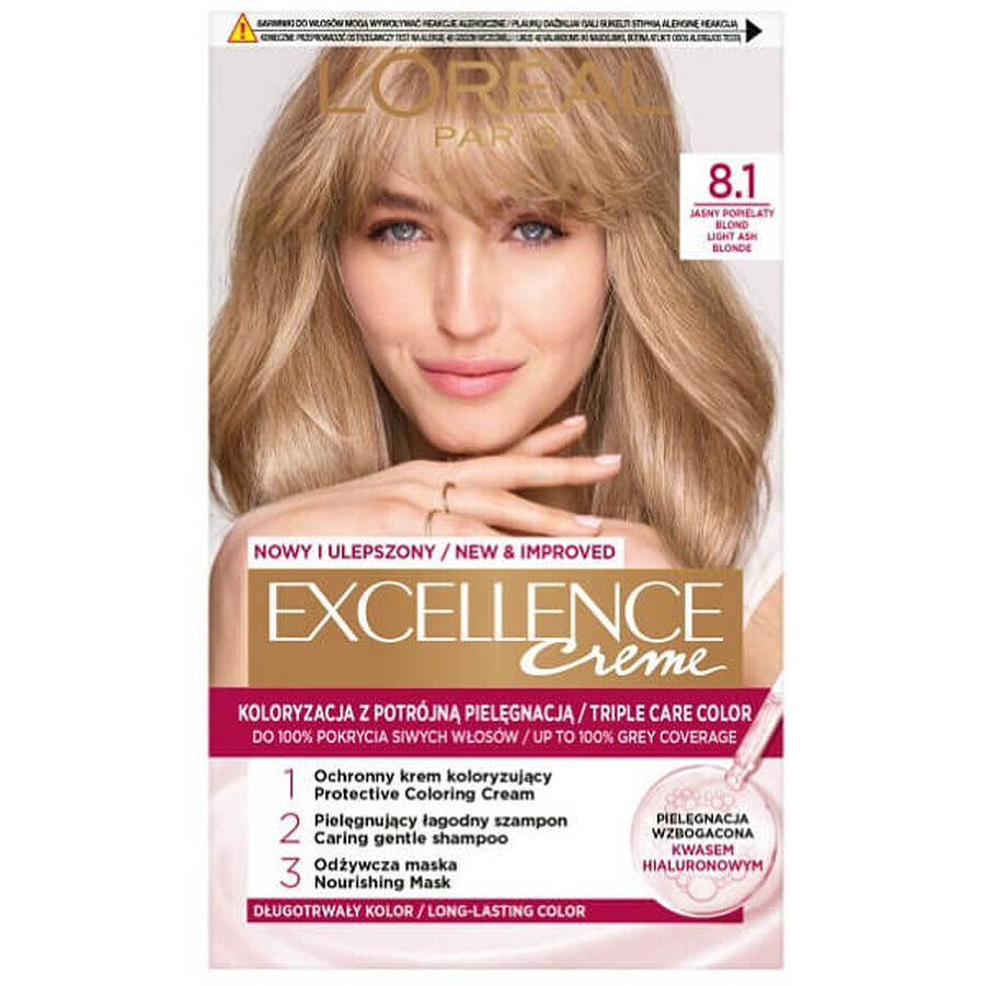 L Oreal Paris Excellence Creme Colorant pentru păr 8.1 Blond deschis cenușiu