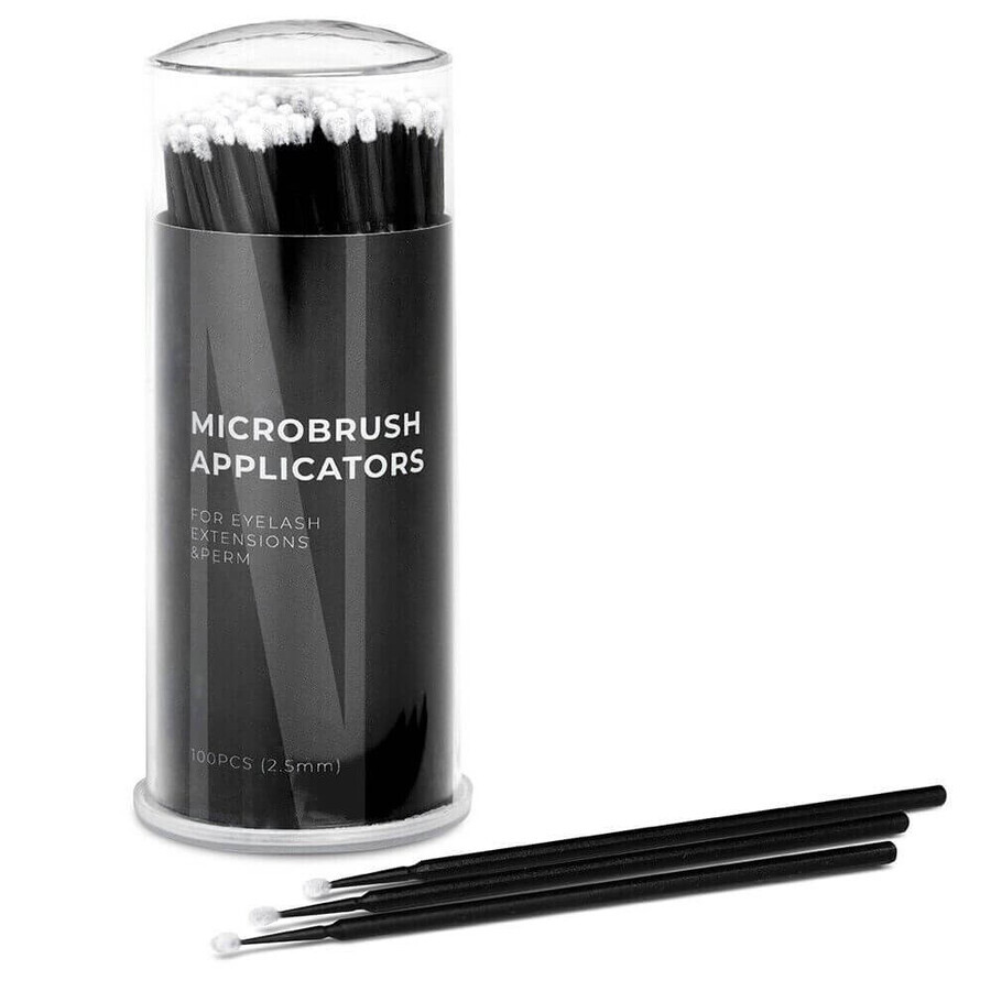Aplicadores Nanolash Microbrush Aplicadores de pestañas sin hilo 2,5 mm, 100 unidades