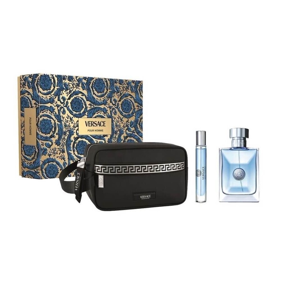 Shop Versace Pour Homme Set Eau de Toilette, 100 ml + Eau de Toilette, 10 ml + Kosmetiktasche Versace Pour Homme Set Eau de Toilette, 100 ml + Eau de Toilette, 10 ml + Kosmetiktasche