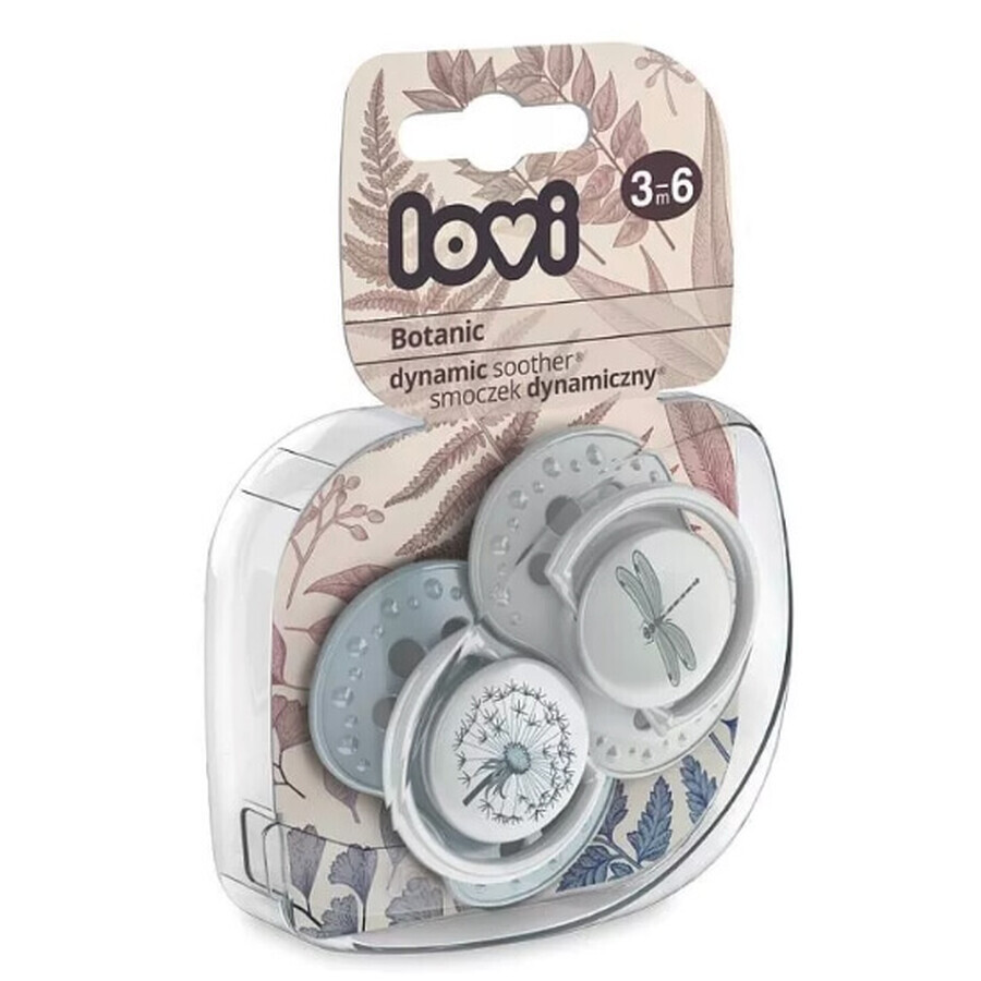 Lovi silicone dynamic pacifier 3-6 months Botanic Boy 22/870 2 pieces