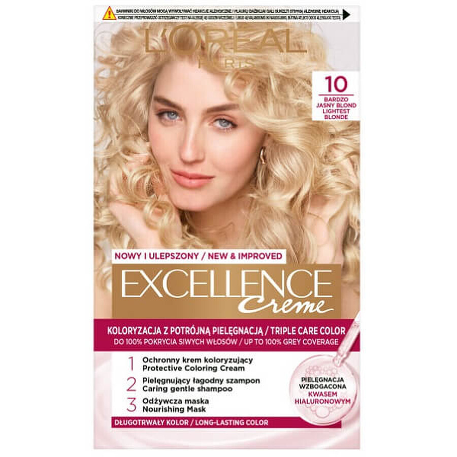 L Oreal Paris Excellence Creme Hair Colour 10 Very Light Blonde