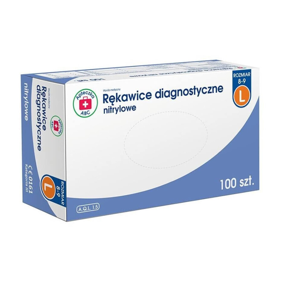 Comprar Botiquín ABC Diagnostic guantes de nitrilo talla L, 100 unidades Botiquín ABC Diagnostic guantes de nitrilo talla L, 100 unidades
