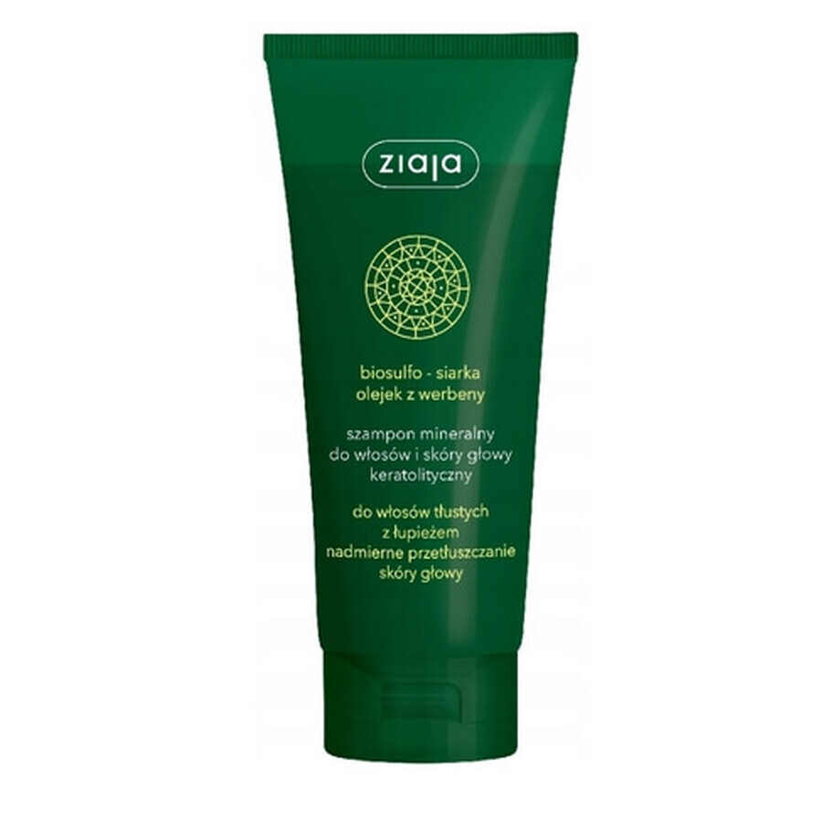 Boutique Ziaja, Shampooing minéral, kératolytique, biosulfo-soufre, verveine, 200ml Ziaja, Shampooing minéral, kératolytique, biosulfo-soufre, verveine, 200ml