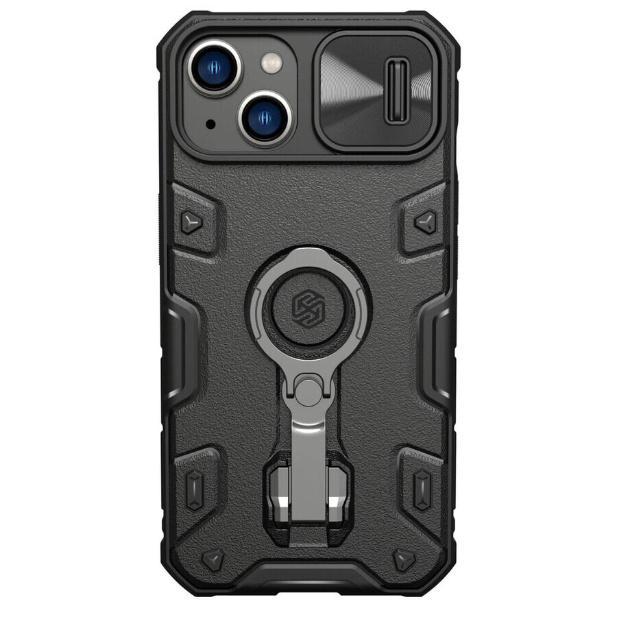 Nillkin CamShield Armor Pro Magnetic Case iPhone 14 MagSafe gepanzerte Tasche Standring schwarz