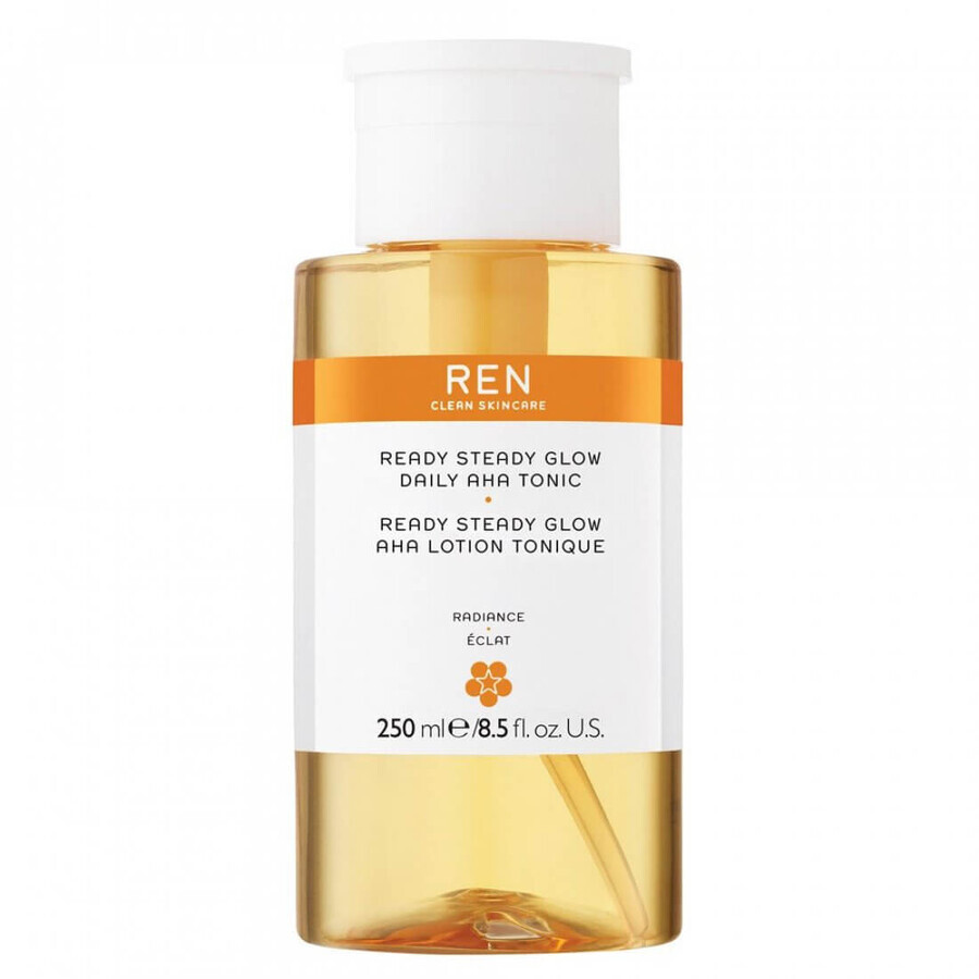REN Ready Steady Glow Daily AHA Tonic Erneuerndes Gesichtswasser, 250ml