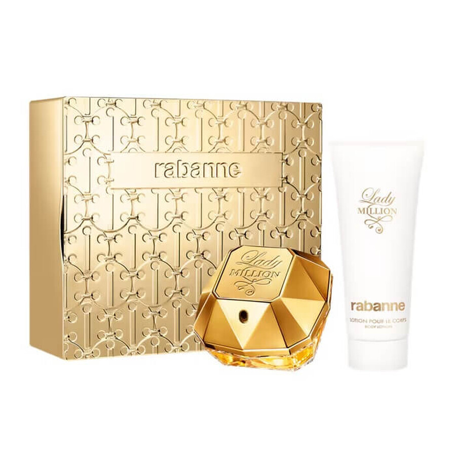Paco Rabanne Lady Million Set Eau de Parfum, 80 ml + Body Lotion, 100 ml
