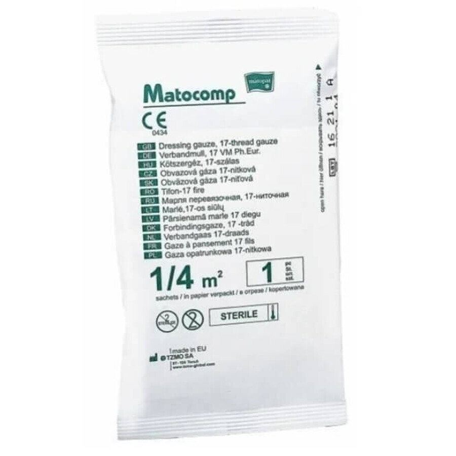 Buy Matocomp sterile dressing gauze 17 threads 0.25 m2, 1 piece Matocomp sterile dressing gauze 17 threads 0.25 m2, 1 piece