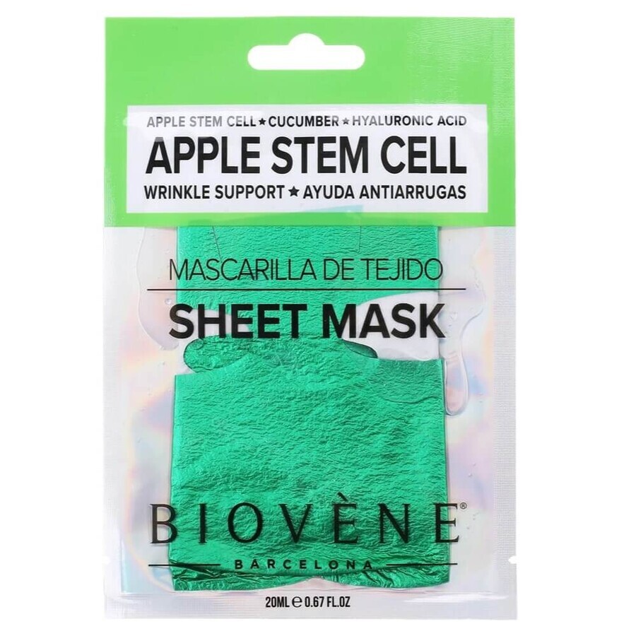 Comprar Biovene Mascarilla en lámina con células madre de manzana y ácido hialurónico, 20 ml Biovene Mascarilla en lámina con células madre de manzana y ácido hialurónico, 20 ml