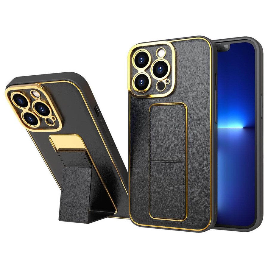 Nuova custodia Kickstand per iPhone 13 con supporto nero