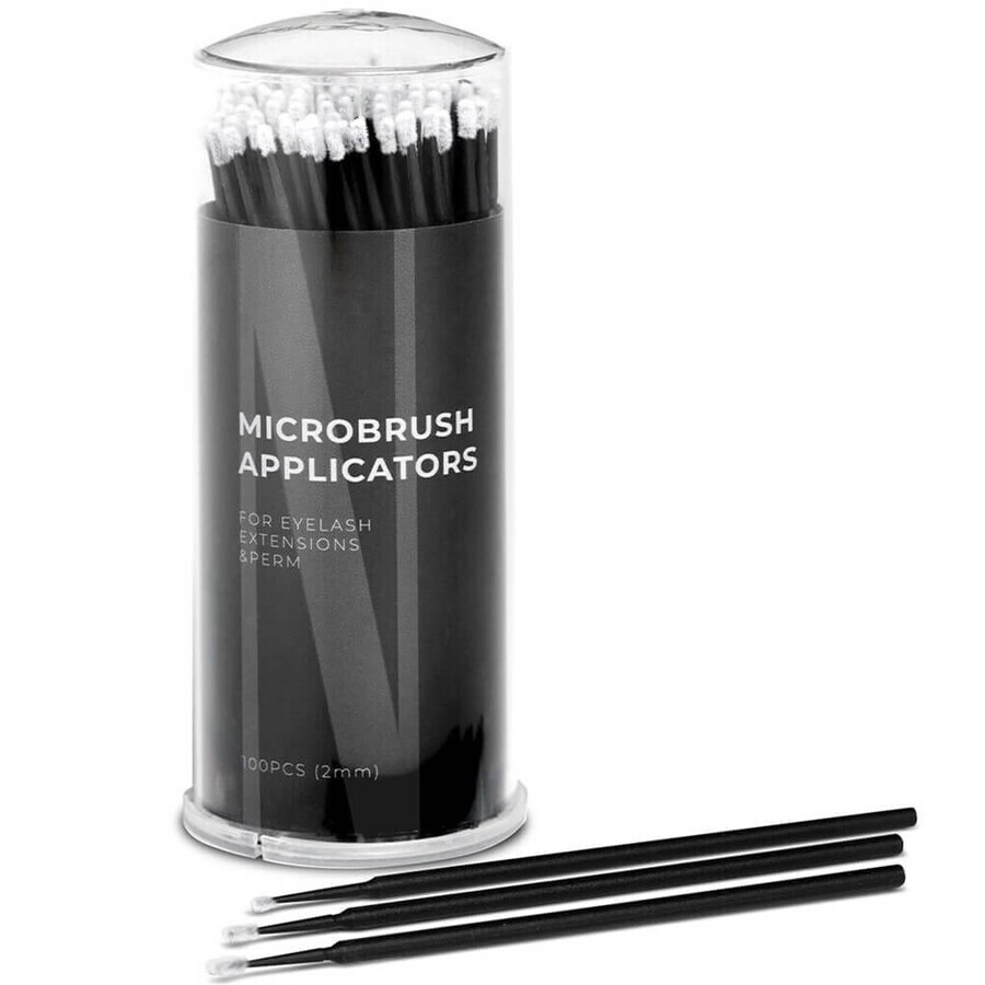 Aplicadores Nanolash Microbrush Aplicadores de pestañas sin hilo 2mm, 100 piezas