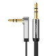 Ugreen flat angle audio cable AUX 3.5 mm mini jack 0.5 m black (AV119 10596)