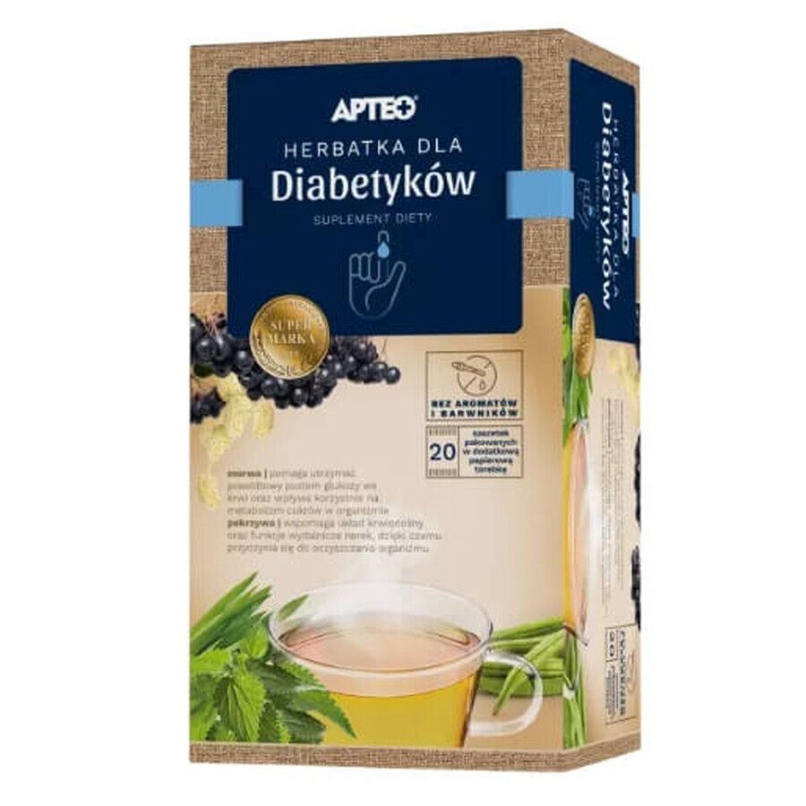 Apteo Natura Tea for diabetics, 20 sachets