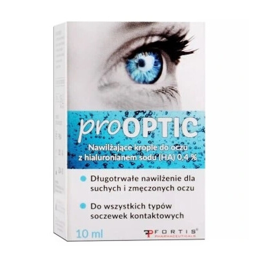 Prooptic, Moisturizing eye drops, 10 ml + dropper