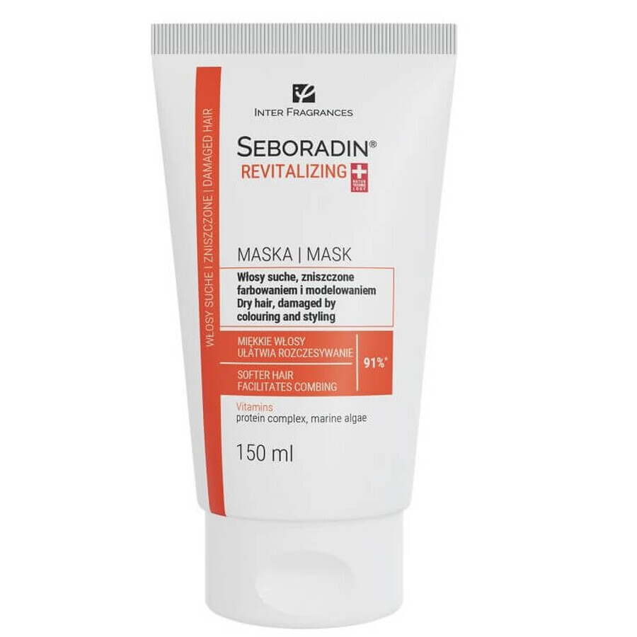 Seboradin, Masque régénérant pour cheveux secs, abîmés par les colorations et le modelage, 150 ml
