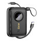 Dudao K14 10000mAh powerbank with USB-C / Lightning cables - black