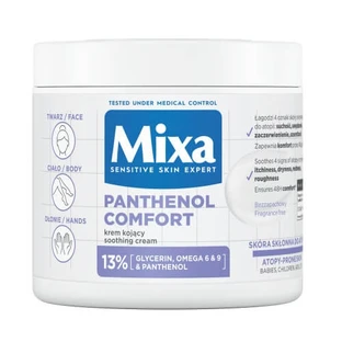 Mixa Panthenol Comfort Kalmerende Gezichts-, Hand- en Lichaamscrème, 400 ml