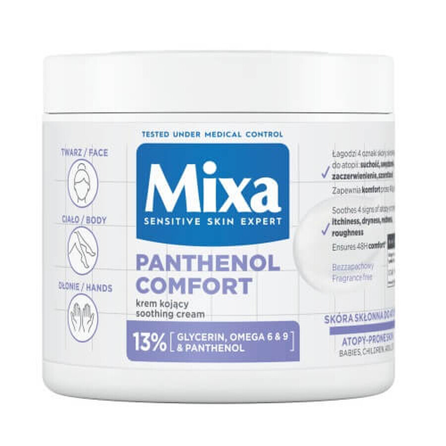 Buy Mixa Panthenol Comfort Soothing cream for face, hands and body, 400 ml Mixa Panthenol Comfort Soothing cream for face, hands and body, 400 ml
