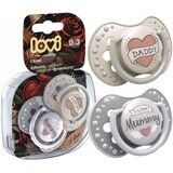 Lovi dynamischer Silikonschnuller 0-3m I Love 22/866 2 Stück
