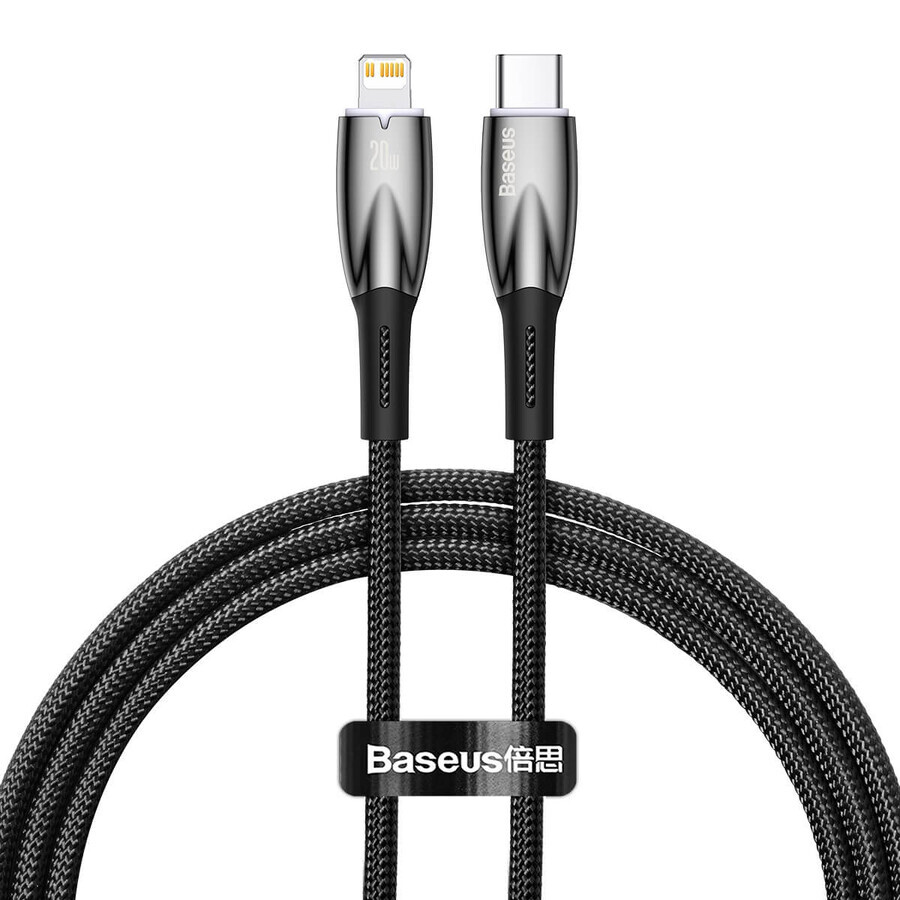 Baseus cable CADH000001 Lightning - USB-C PD 20W 480Mbps 1m - black.