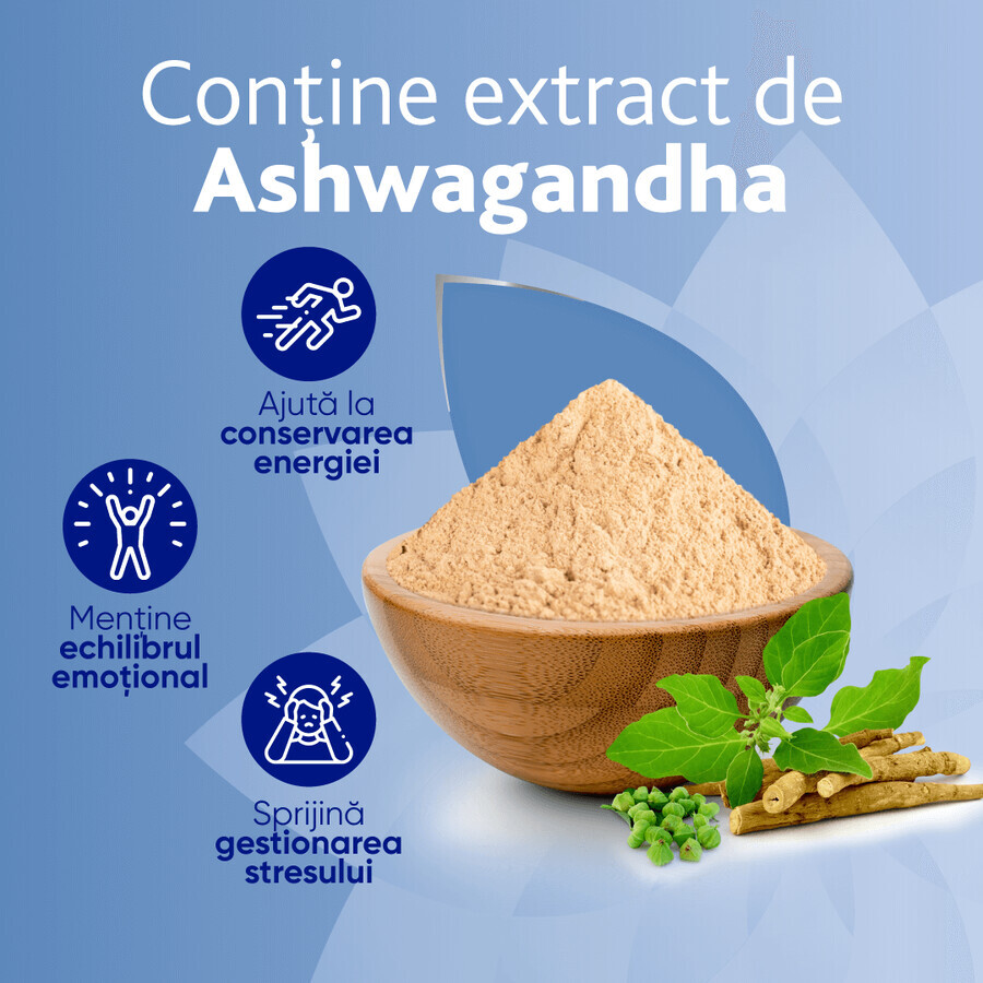 MagneVie Stress Resist with Ashwaghanda 80mg + 60 mg magnesium + 1.4mg vitamin B6, nervous system and stress resistance, 4x30 tablets