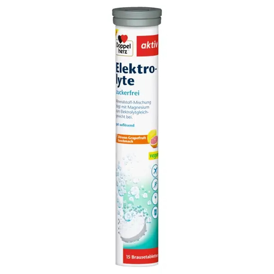 Effervescent tablets with active electrolytes Doppelherz sugar-free, 15 effervescent tablets