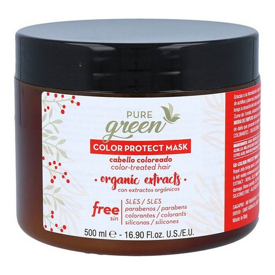 Boutique Masque pour cheveux Color Protect Pure Green Green Color (500 ml) Masque pour cheveux Color Protect Pure Green Green Color (500 ml)