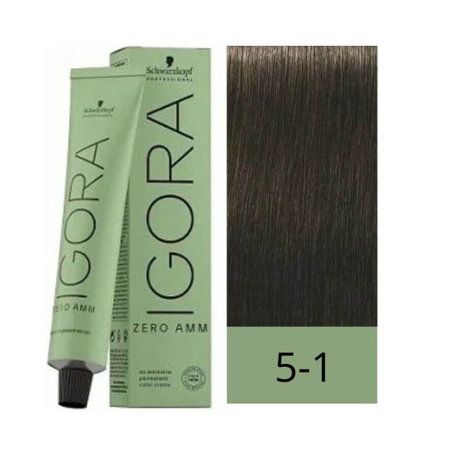 Cumpără Vopsea Permanentă Schwarzkopf Igora Zero Amm No. 5-1 Lengvų pelenų kaštoninė 60 ml Vopsea Permanentă Schwarzkopf Igora Zero Amm No. 5-1 Lengvų pelenų kaštoninė 60 ml