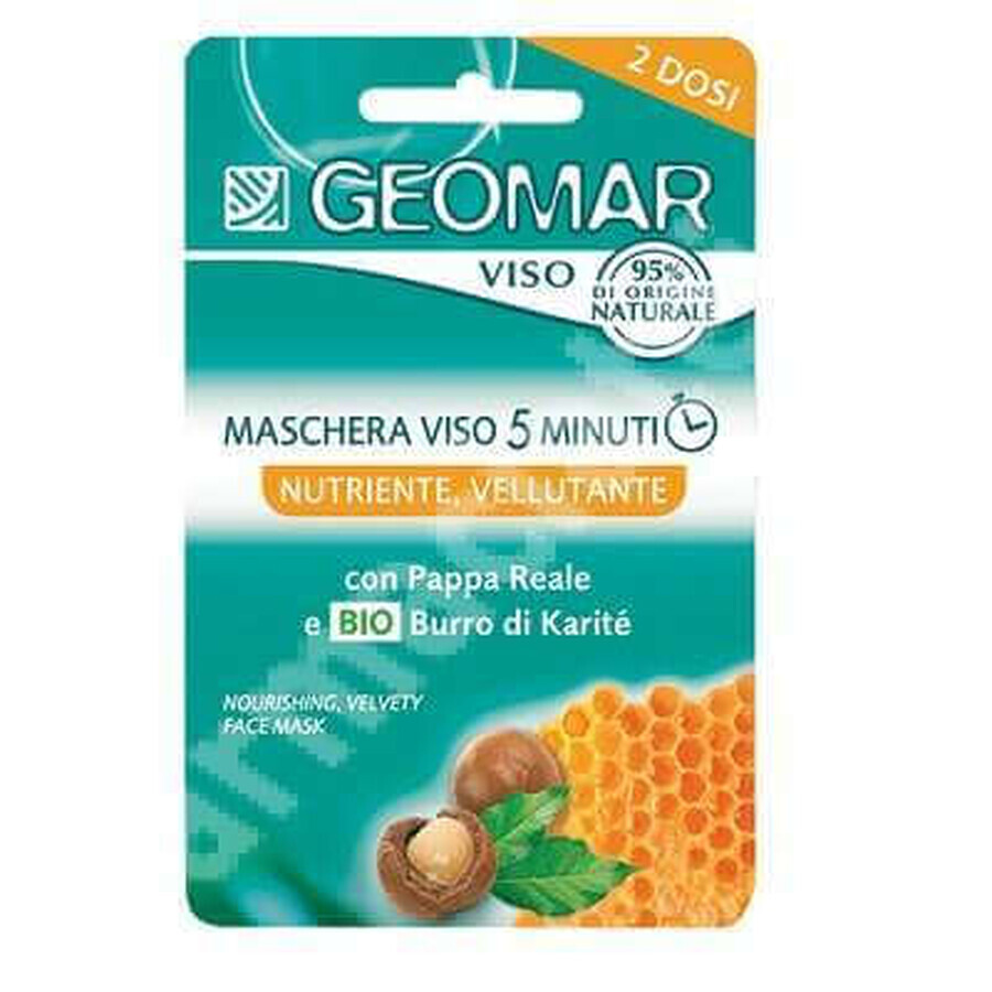 Comprar Mascarilla facial nutritiva y aterciopelada con manteca de karité y karité, 2 x 7,5 ml, Geomar Mascarilla facial nutritiva y aterciopelada con manteca de karité y karité, 2 x 7,5 ml, Geomar