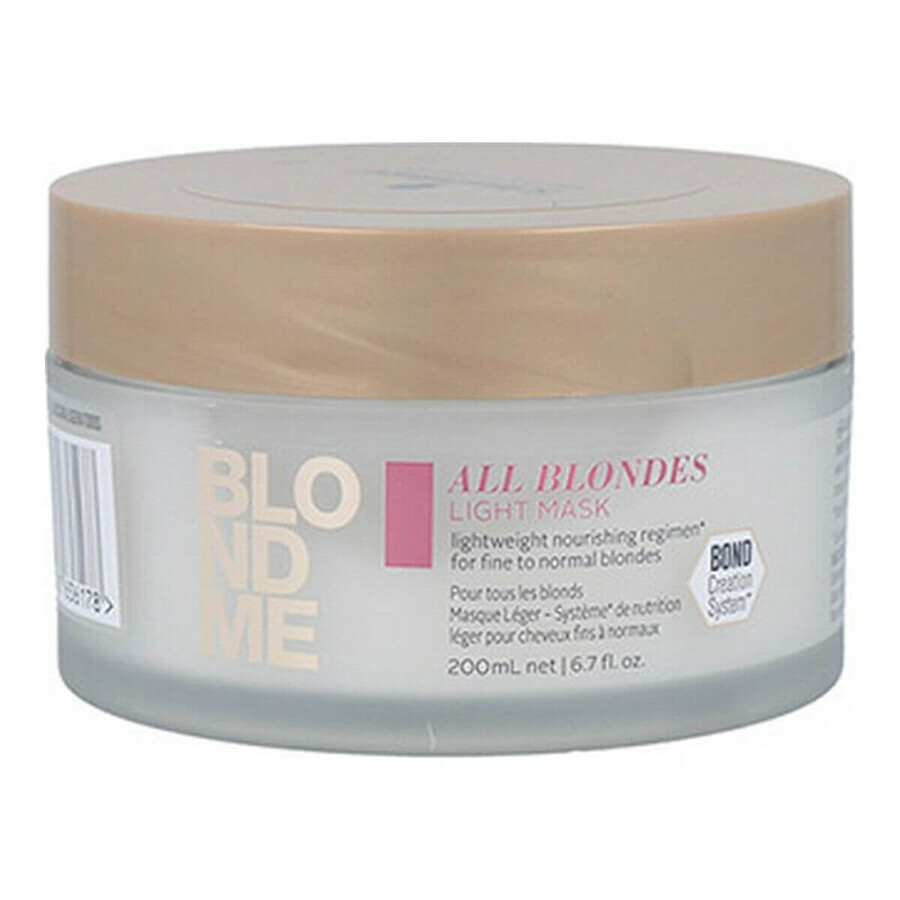 Boutique Masque pour cheveux Blondme Keratin Restore All Blondes Schwarzkopf (200 ml) Masque pour cheveux Blondme Keratin Restore All Blondes Schwarzkopf (200 ml)