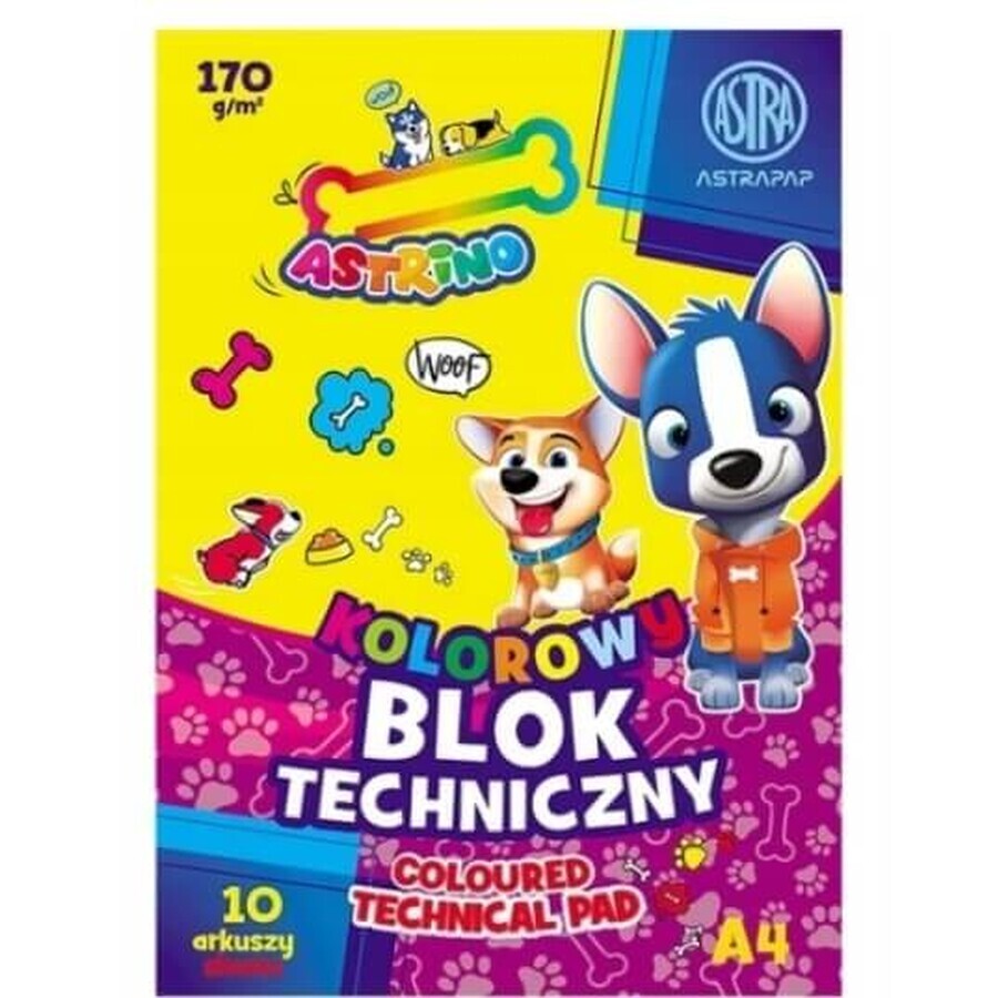 Acquista Blocco tecnico a colori A4 170g/m2, 10 fogli Blocco tecnico a colori A4 170g/m2, 10 fogli