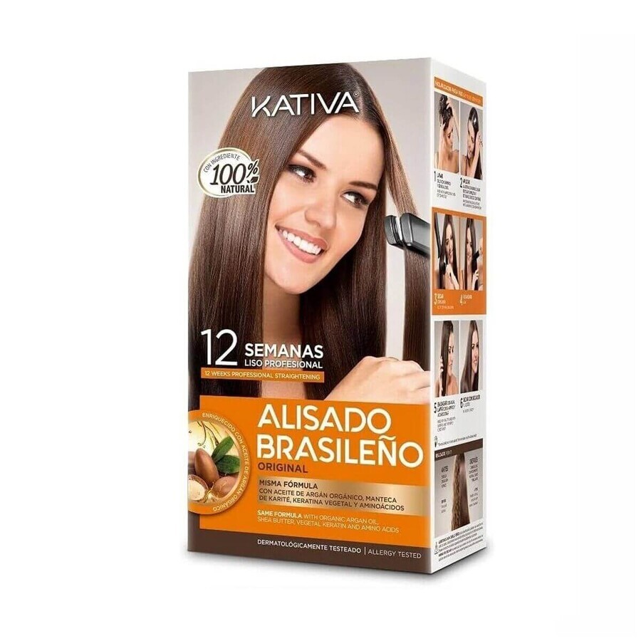 Set per Capelli Piastra Chimica Kativa Alisado Brasileño